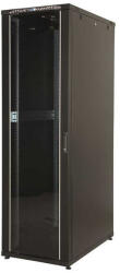 Lande LN-CK42U6060-BL CK 19" 42U 600x600 fekete álló rack szekrény - pepita