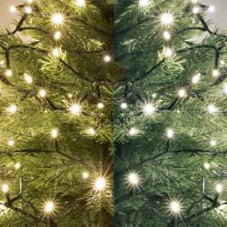 Somogyi Elektronic LED305WWWH LED-es Dual Color Fényfüzér, Kül- És Beltéri Kivitel, 300 db Melegfehér/Hidegfehér LED, 21 m
