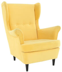 TEMPO KONDELA Füles fotel, sárga/wenge, RUFINO 3 NEW