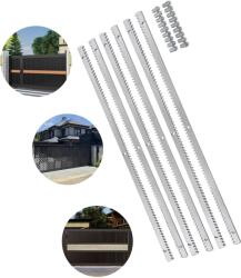  Tolóajtós fogasléc készlet, 19, 68 láb teljes hossz, 0, 47 hüvelyk vastag, szabványos fogszélesség, kiváló minőségű anyag, kompatibilis a legtöbb motorral