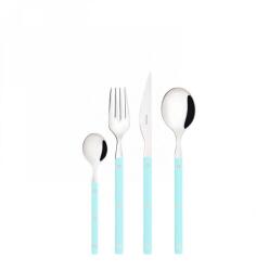 Casa Bugatti 24 részes evőeszközkészlet Casa Bugatti, Allegra, 6 személyes, modern, lendületes dizájn, prémium anyagok, rozsdamentes acél és ABS, mosogatógépben mosható, luxus díszdoboz, kék