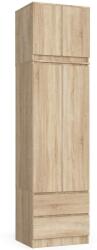 AKORD Furniture Factory - Star Rendszer Diófa Sonoma 60x234cm Gardróbszekrény Kétajtós Kétfiókos Mat Felülettel