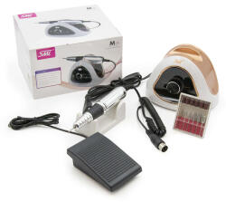  Professzionális, állítható sebességű körömcsiszoló gép pedállal és 12 csiszoló fejjel (BBV) (023230)