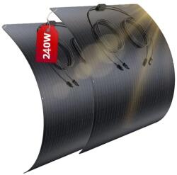  Rugalmas napelem, monokristályos technológia, nagy hatékonyság, 240 W*2