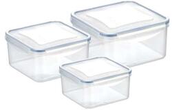 Tescoma FRESHBOX Négyzet alakú ételtároló doboz, 3 db, 0.4, 0.7, 1.2 l (892040.00)