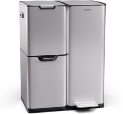 Klarstein Tiyo 3 az 1-ben, szemetes, 60 literes, kivehető kosár, puha záródású (KG28-I-60b-stainless) (KG28-I-60b-stainless)