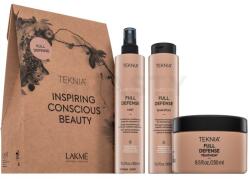 Lakmé Teknia Full Defense Pack készlet védett és fényes hajért 300 ml + 300 ml + 250 ml
