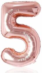  Maxee születésnapi léggömb, 5-ös szám, rózsaszín, 40 cm