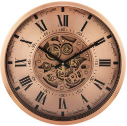Art-Pol Réz színű fém falióra kvarc római számok 46x46x7, 5cm (180462)
