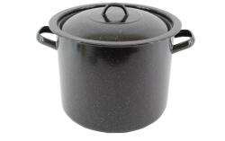  Zománcozott Fazék Fekete 40cm+Fedő