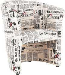 TEMPO KONDELA Klub fotel, szövet újságminta, CUBA