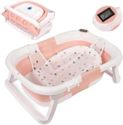 Babakád, összecsukható kivitel, beépített hőmérő, rózsaszín