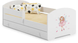 Kobi Gyermekágy Luk 140x70 fiókkal - Lány szárnyakkal