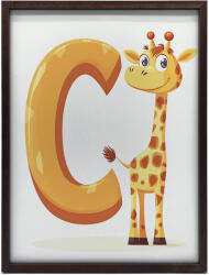  ZSIRÁF FALI PLAKÁT C BETŰVEL ALUMÍNIUM KERETBEN 70x100 CM
