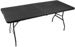 Malatec Összecsukható kerti asztal fekete 180 cm