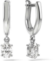  Ezüst Fülbevaló Kristályokkal - 925-ös Ezüst - 42-es Modell