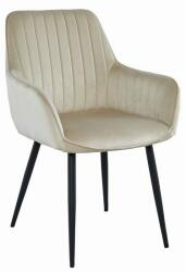 ARTOOL Solden Bársony Szék - Bézs/Fekete - 55x45.5x83.5 cm