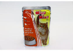 MIAU MIAU Nedves Macskaeledel 100g, Csirke & amp; Máj, Adult