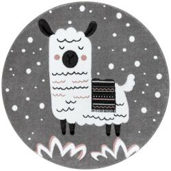  Szőnyeg kerek TINIES LAMA szürke r160