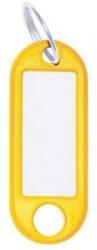  Műanyag Kulcstartó Címkével - Sárga