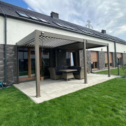  SUN ELEGANCE 3x6 m Taupe szürke terasz pergola