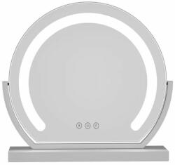 Sminktükör állvánnyal, Mindblower, Brighten Up, LED, forgatható, fa, 3 színmód, 60 cm, 60 cm