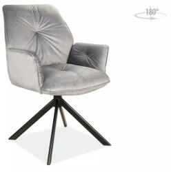 SIGNAL MEBLE Boogie II Velvet Forgó Bársony Szék Szürke Karfás (SIG-BOOGIEIIVCSZ)