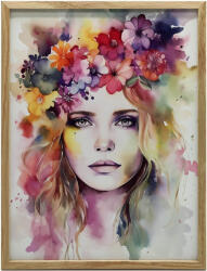  VÁSZONFESTÉS NŐI ARC KOSZORÚ KERET NÉLKÜL 50x70 CM