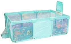  Baby Playpen, 2 foci kapu, 4 kézgyűrű, Ocean Green 2 háló