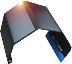  28W -os összecsukható napelem, kettős USB -portok, nagy hatékonyság, 1db 28W panel