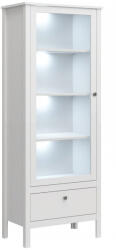 Tempo Vitrin 1W1S, fehér, OLJE, 65 x 37 x 200, 6 cm