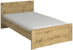TEMPO KONDELA Ágy, 120x200, artisan tölgy, AIRON - pepita