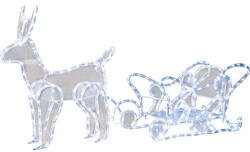 MagicHome MagicHome karácsonyi dekoráció, Rénszarvas szánnal, 312 LED, 230 V, 50 Hz, kültéri, 59 x 132 x 30 cm