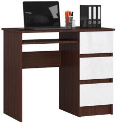 AKORD Jobbkezes Számítógépasztal P77_90 - wenge-fehér (IP0PBIUWENBIAPRA)