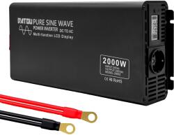 Tiszta szinuszhullám -inverter, 2000W teljesítményű kimenet, több bemeneti feszültség opció, Inverter-2000W-EU, 60 V -os, 220-240V