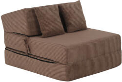 TEMPO KONDELA Összecsukható matrac/fotel, 2v1, világosbarna, PELOS