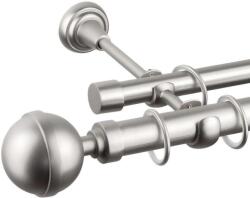  Odiseu Dupla Rúd Galéria - Fém, Ezüst - 400 cm