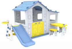  4 az 1-ben kerti kis ház csúszdával, kerti paddal (ZOG.CHD-508B)