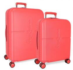 Pepe Jeans Highlight Coral, luxus ABS utazótáska készlet 70cm/55cm, 768952D