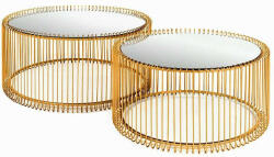 KARE Design Wire Dohányzóasztal Szett - Sárgaréz (KHM-83456)