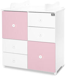 Lorelli Cupboard pelenkázó komód - White & amp; Orchid Pink ÚJ
