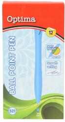 Optima Golyóstoll OPTIMA nyomógombos 521 v. kék 100913 (100913)