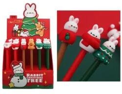 QX Karácsonyi nyuszi figurás zseléstoll - többféle