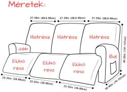  Relax Fotel Huzat (bársonyos, 3 üléses, fekete, rugalmas)