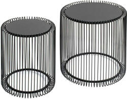 KARE Design Wire Dohányzóasztal Szett - Fekete - 44 cm (79578)