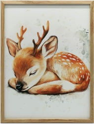  Vászon Festmény Alvó Szarvas 70x100 Cm Keret Nélkül Premium Vászon