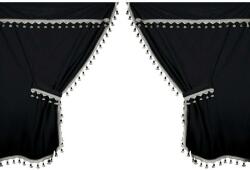  Prémium Teherautó Függöny Szett - Fekete - Standard Kabin