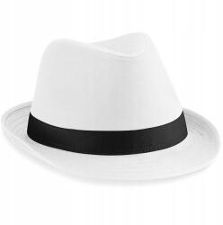 Beechfield Fedora Gengszter Kalap, fehér, Size S/M, unisex (B630)