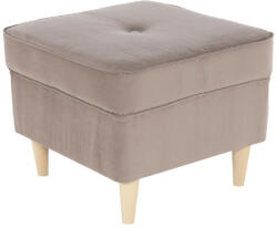 TEMPO KONDELA Puff, bézs-szürke/bükk, RUFINO 3 NEW - pepita