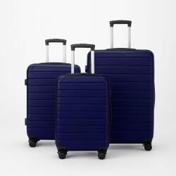  Keményfalú bőrönd 3db-os szet Kék színben (TC-3Blue)